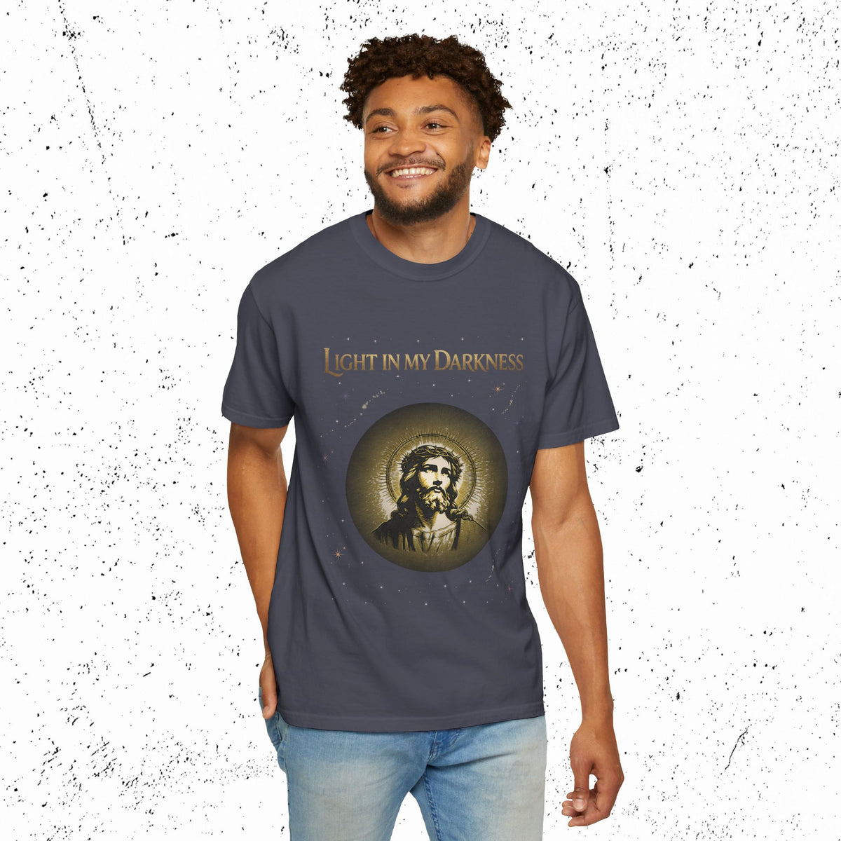 Comfort Colors Light in My Darkness Jesus Graphic Tee | John 1:5