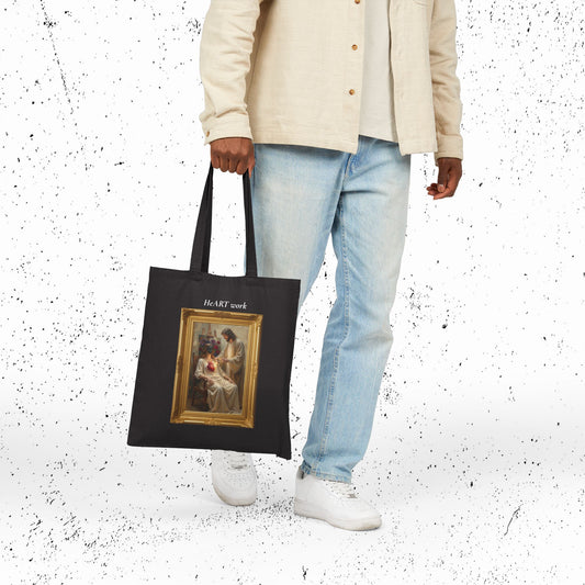 HeART Work Cotton Canvas Tote Bag | Ezekiel 36:26