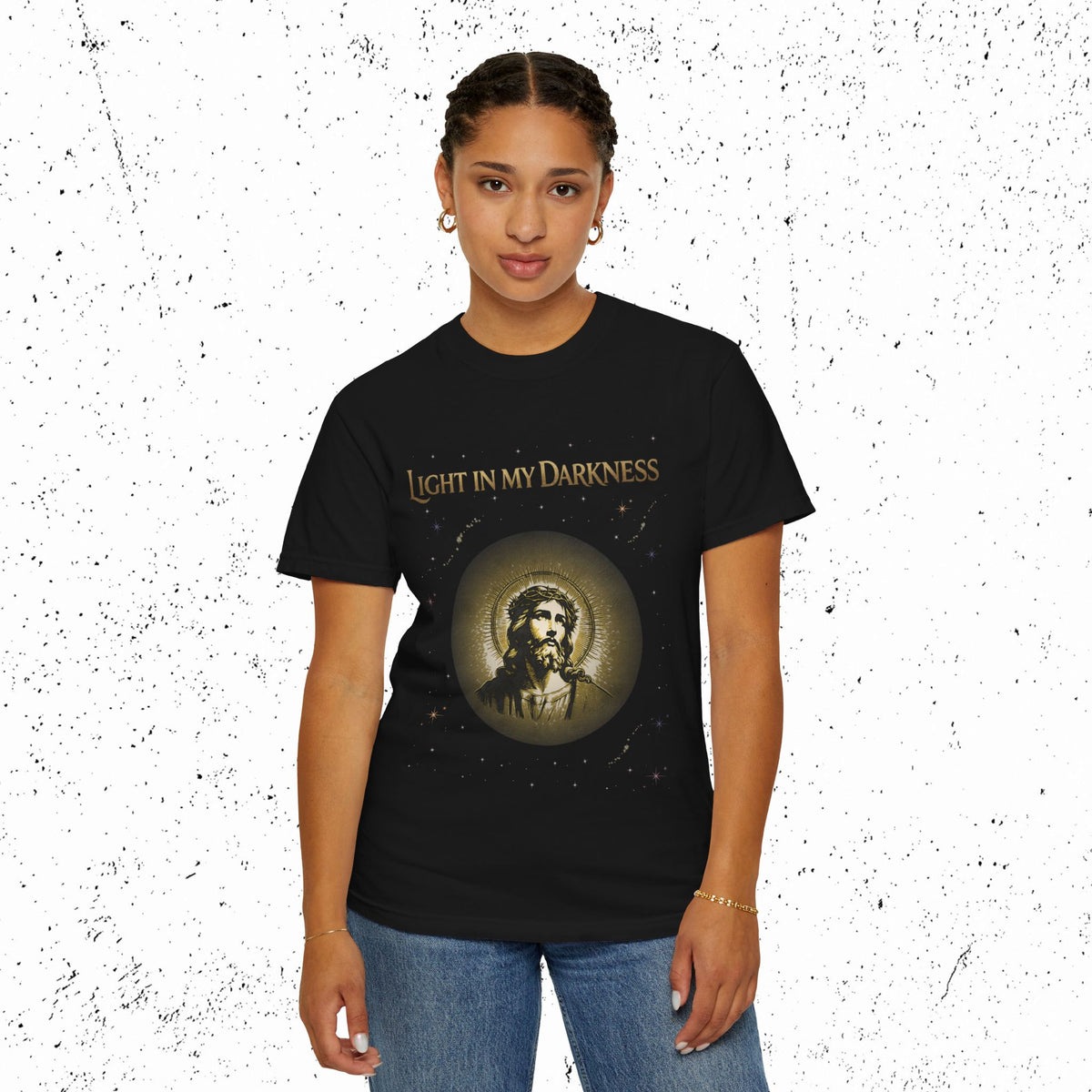 Comfort Colors Light in My Darkness Jesus Graphic Tee | John 1:5