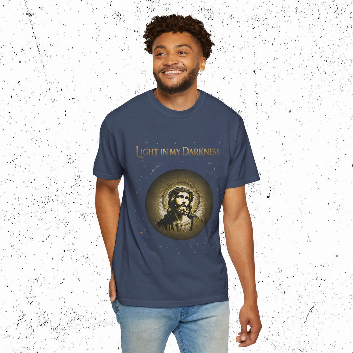 Comfort Colors Light in My Darkness Jesus Graphic Tee | John 1:5
