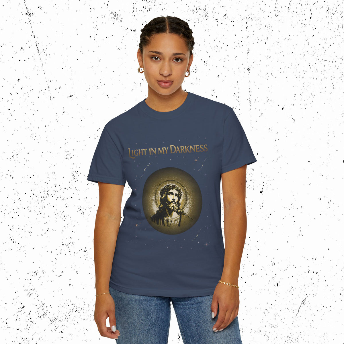 Comfort Colors Light in My Darkness Jesus Graphic Tee | John 1:5