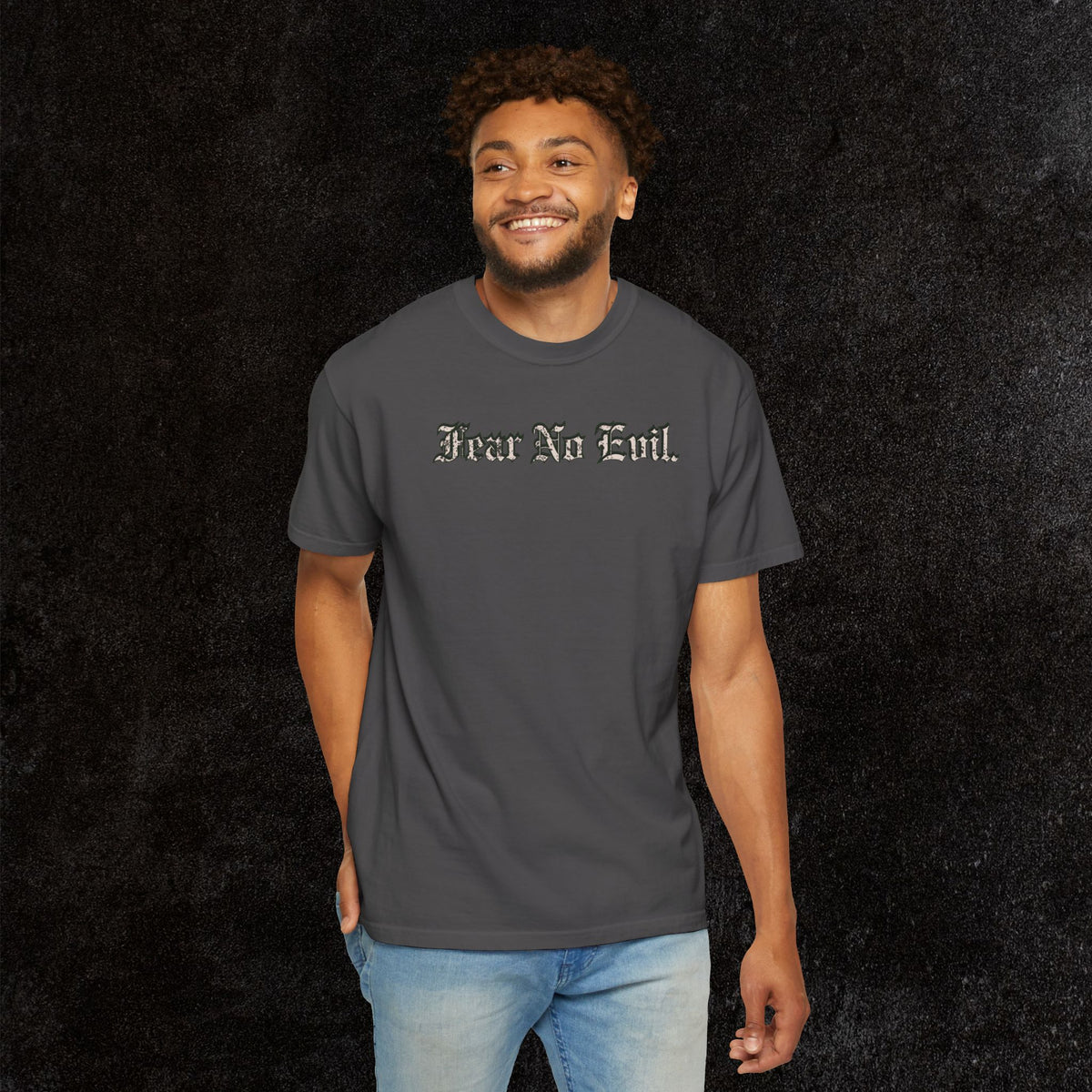 King Jesus Comfort Colors - Fear No Evil Graphic Tee | Psalm 23:4