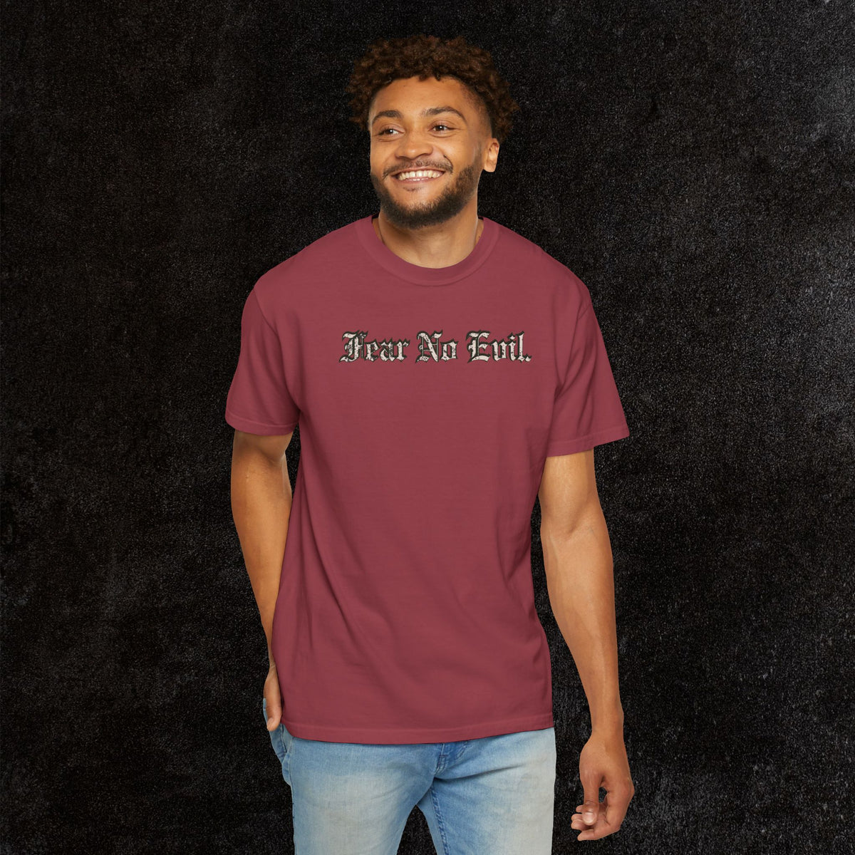 King Jesus Comfort Colors - Fear No Evil Graphic Tee | Psalm 23:4