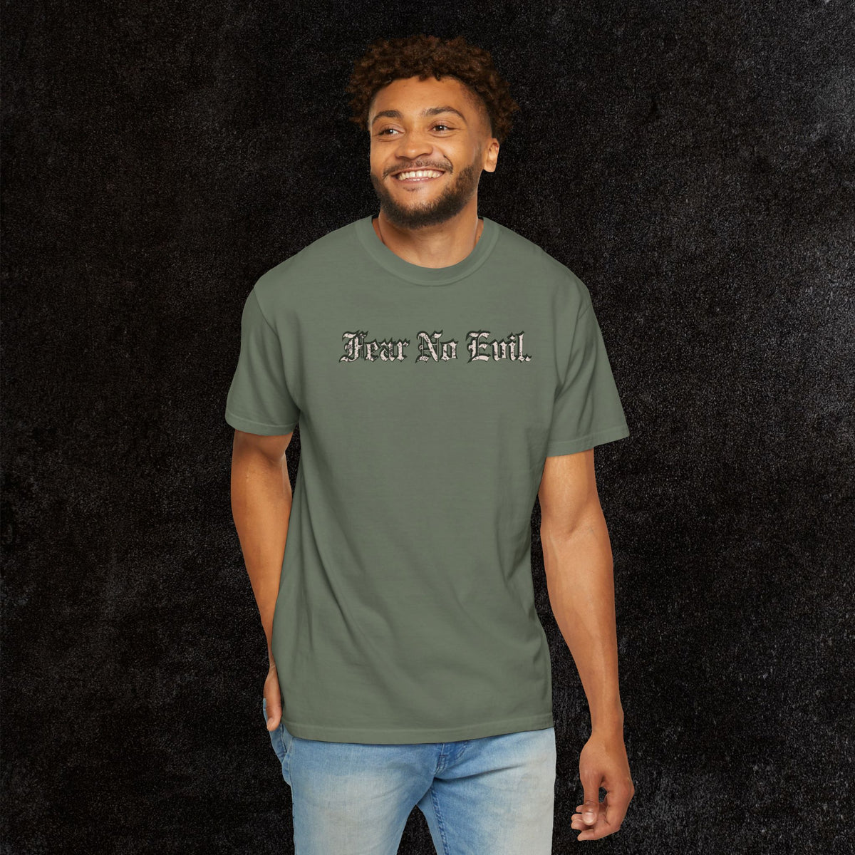King Jesus Comfort Colors - Fear No Evil Graphic Tee | Psalm 23:4