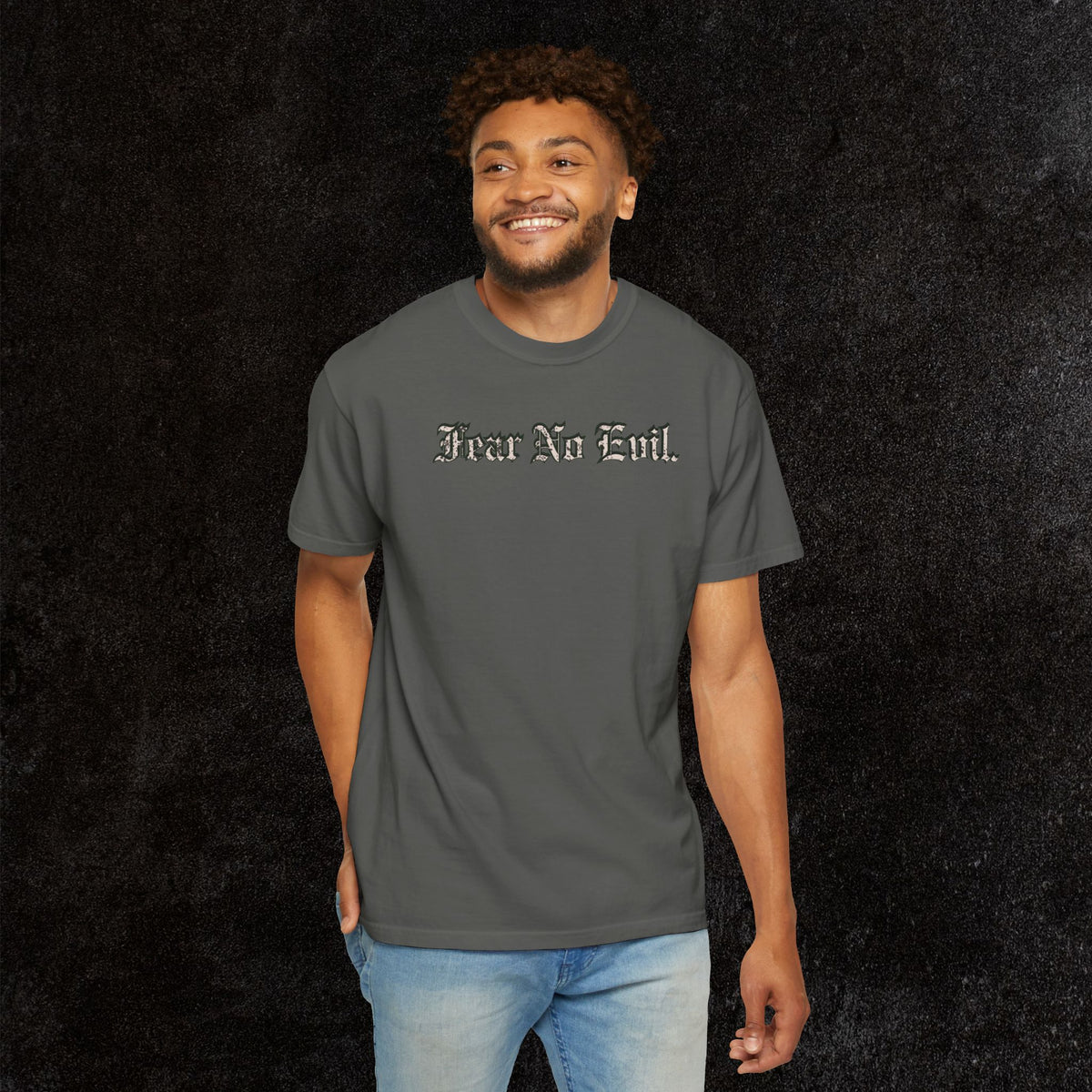 King Jesus Comfort Colors - Fear No Evil Graphic Tee | Psalm 23:4