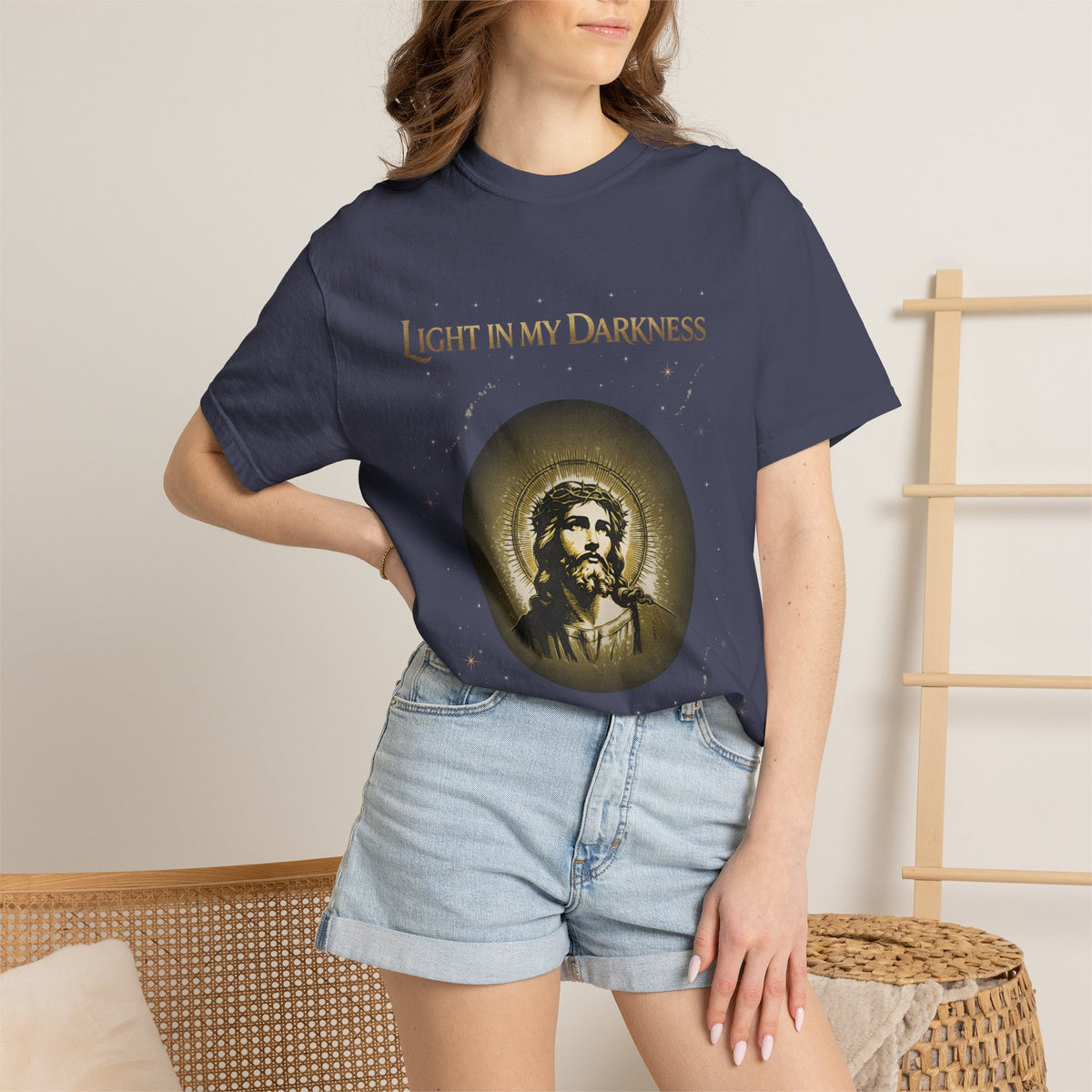 Comfort Colors Light in My Darkness Jesus Graphic Tee | John 1:5