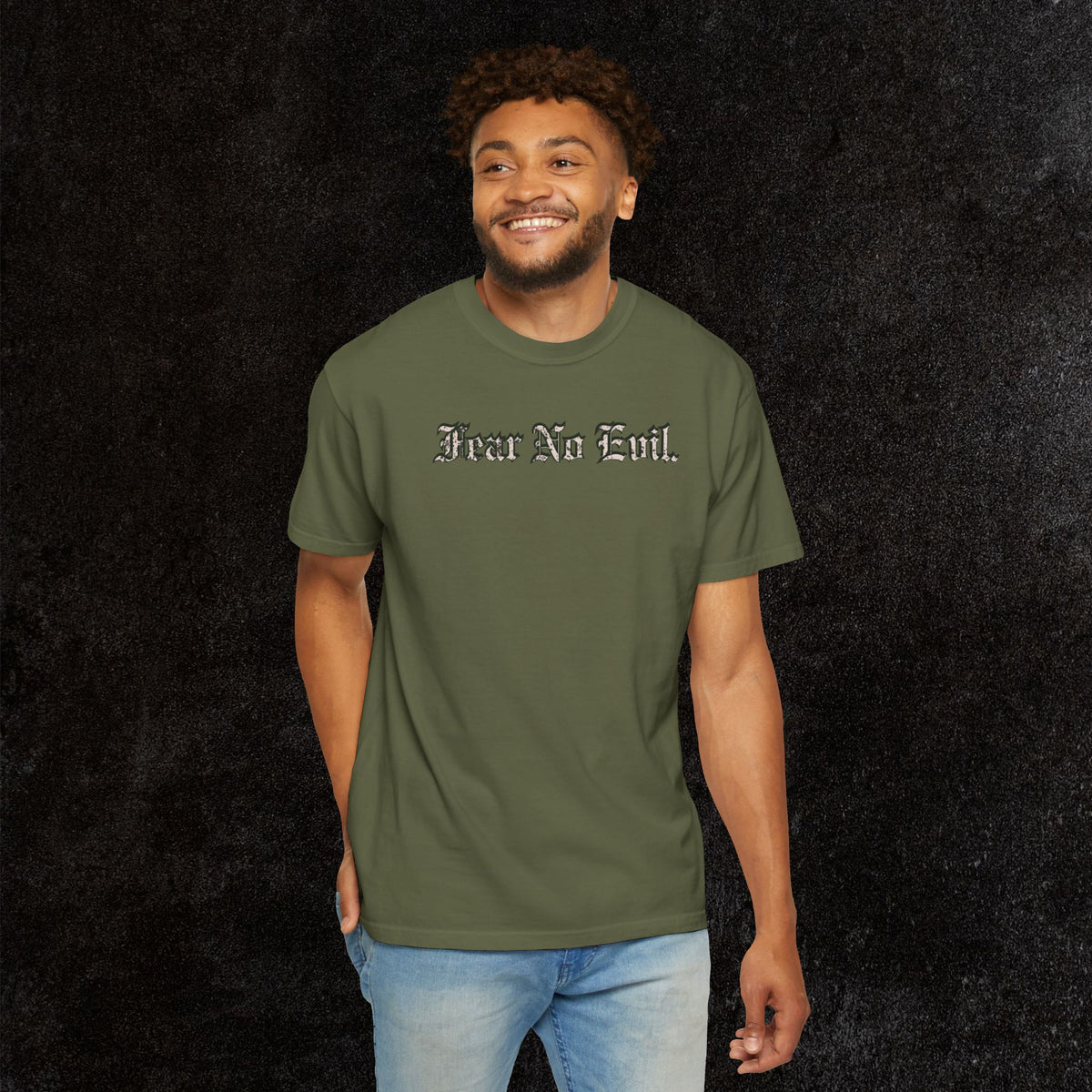 King Jesus Comfort Colors - Fear No Evil Graphic Tee | Psalm 23:4