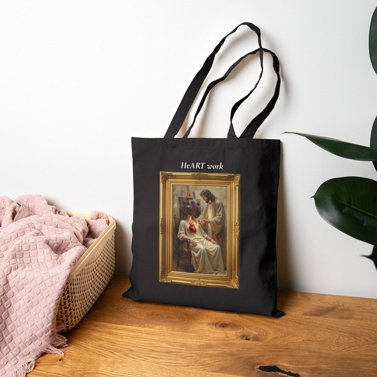 HeART Work Cotton Canvas Tote Bag | Ezekiel 36:26