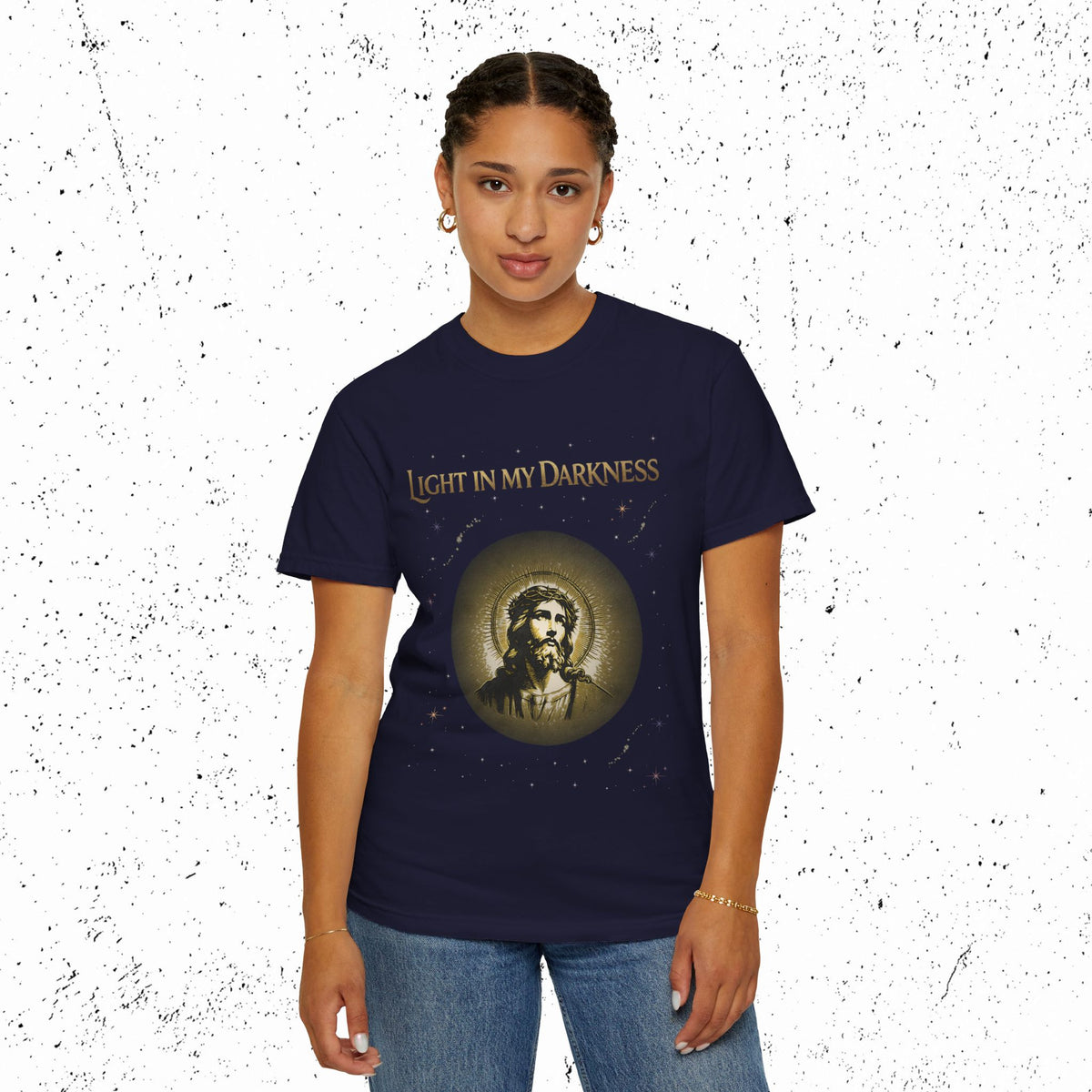 Comfort Colors Light in My Darkness Jesus Graphic Tee | John 1:5