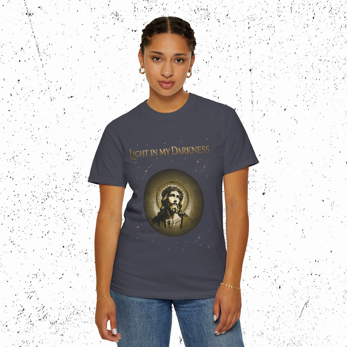 Comfort Colors Light in My Darkness Jesus Graphic Tee | John 1:5