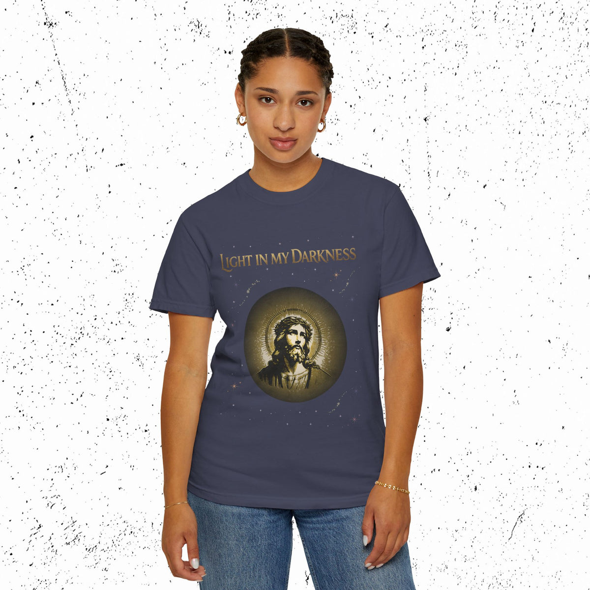Comfort Colors Light in My Darkness Jesus Graphic Tee | John 1:5