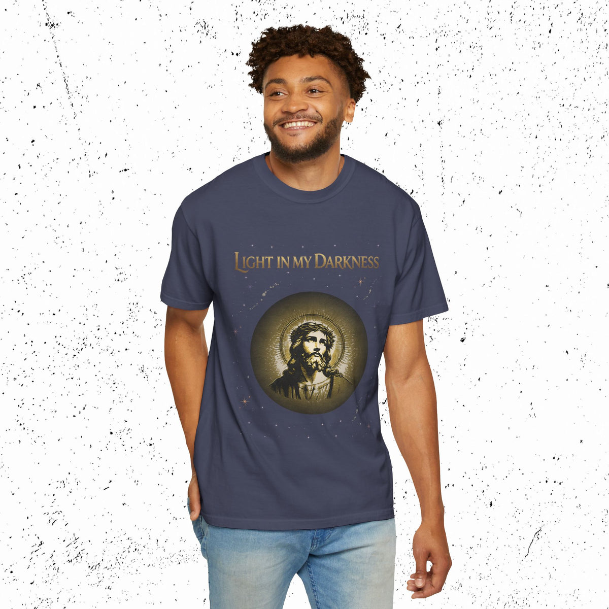 Comfort Colors Light in My Darkness Jesus Graphic Tee | John 1:5
