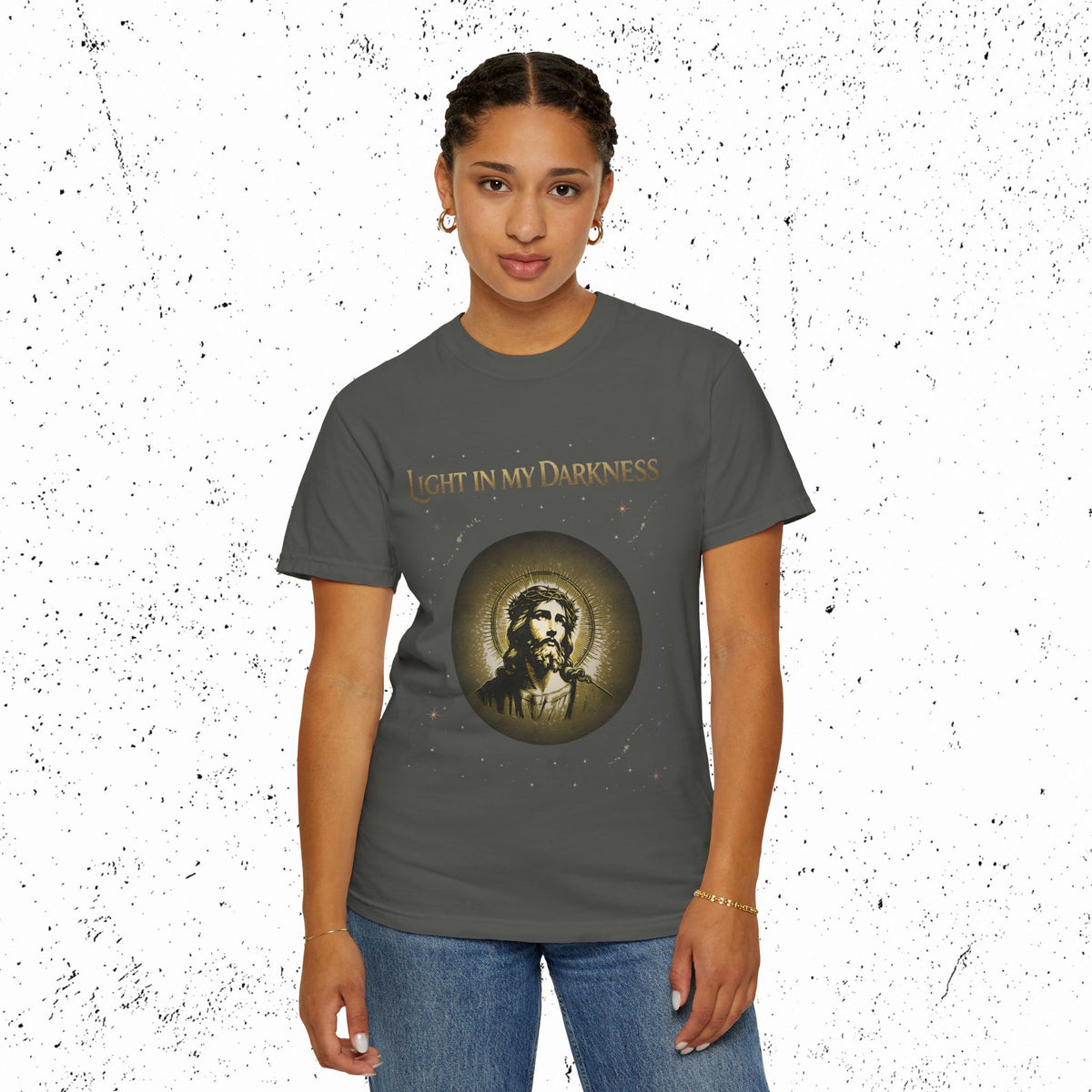 Comfort Colors Light in My Darkness Jesus Graphic Tee | John 1:5