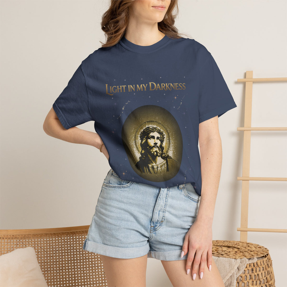 Comfort Colors Light in My Darkness Jesus Graphic Tee | John 1:5