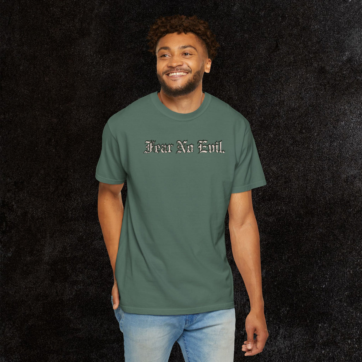 King Jesus Comfort Colors - Fear No Evil Graphic Tee | Psalm 23:4