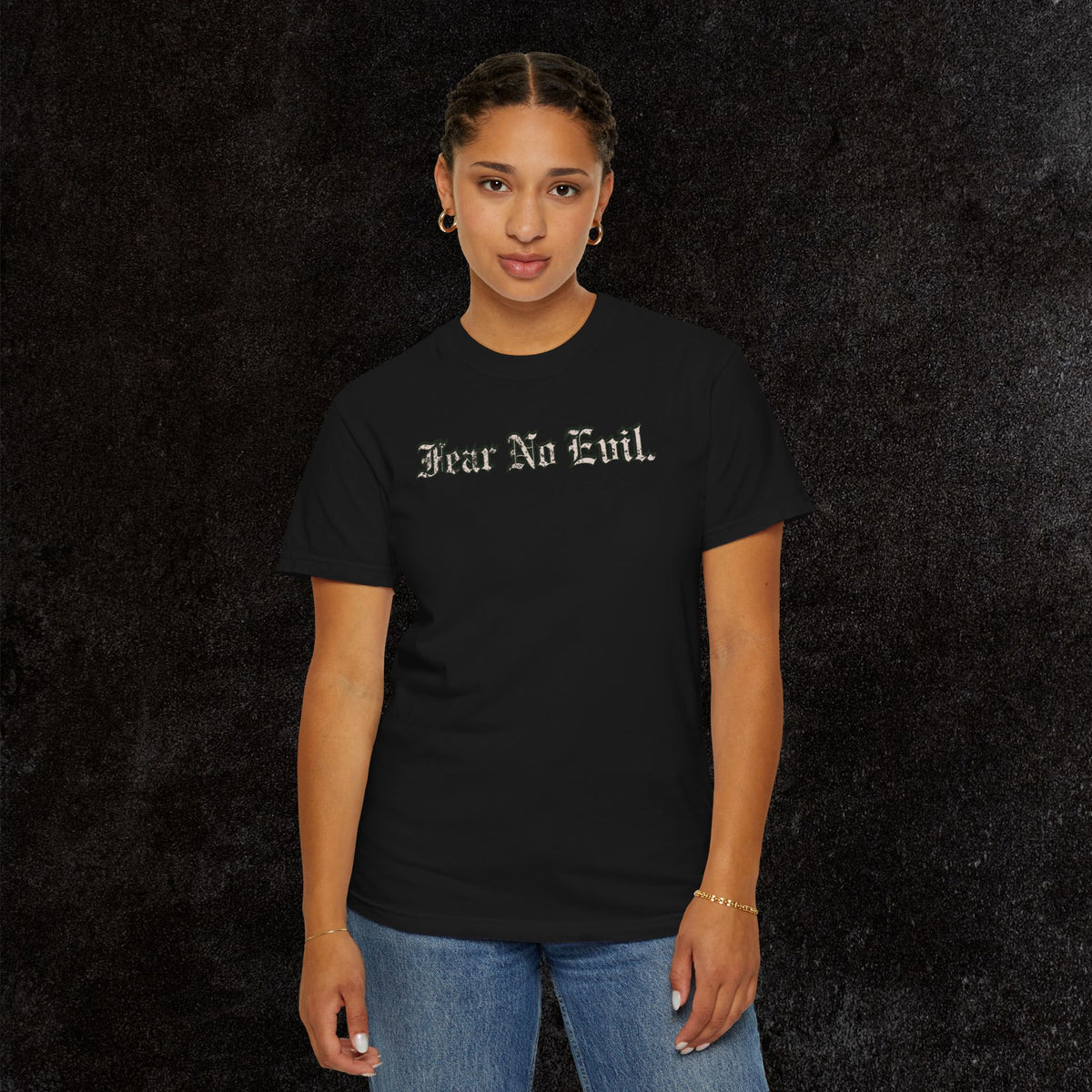 King Jesus Comfort Colors - Fear No Evil Graphic Tee | Psalm 23:4