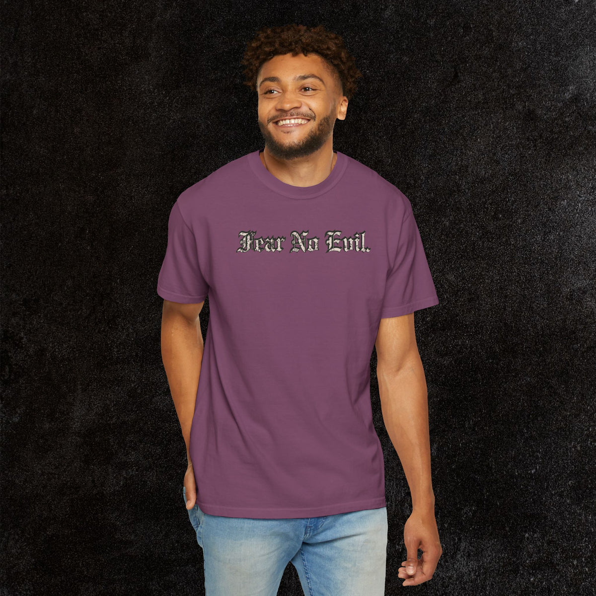 King Jesus Comfort Colors - Fear No Evil Graphic Tee | Psalm 23:4