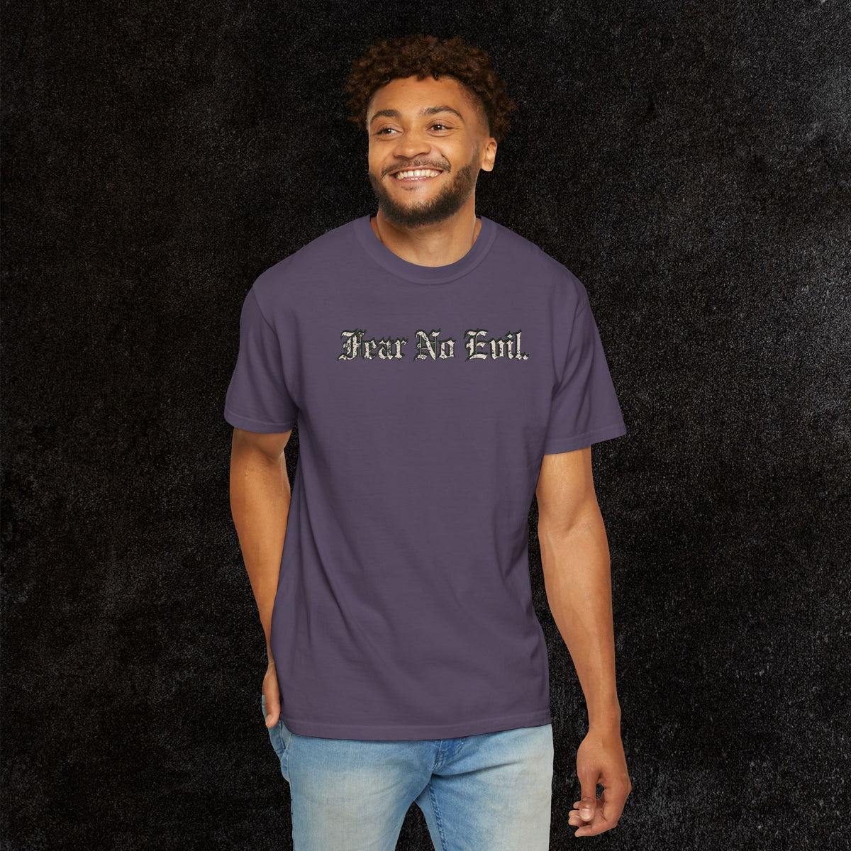 King Jesus Comfort Colors - Fear No Evil Graphic Tee | Psalm 23:4
