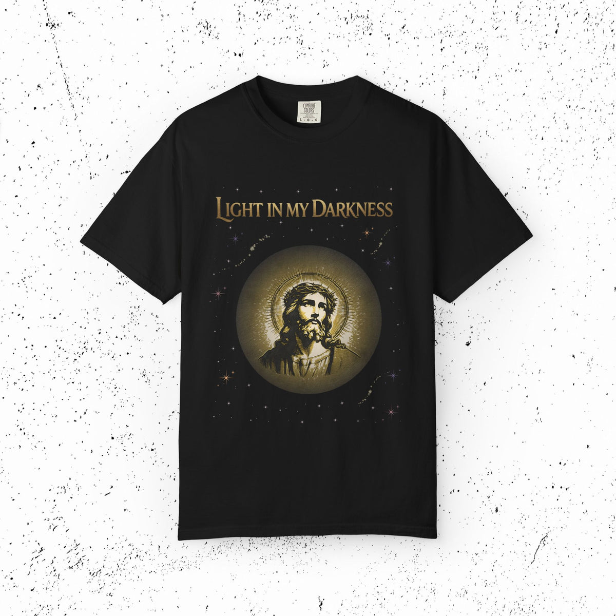 Comfort Colors Light in My Darkness Jesus Graphic Tee | John 1:5