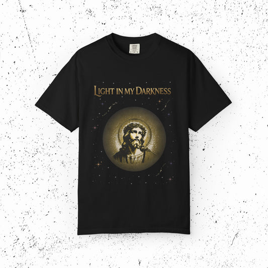 Comfort Colors Light in My Darkness Jesus Graphic Tee | John 1:5