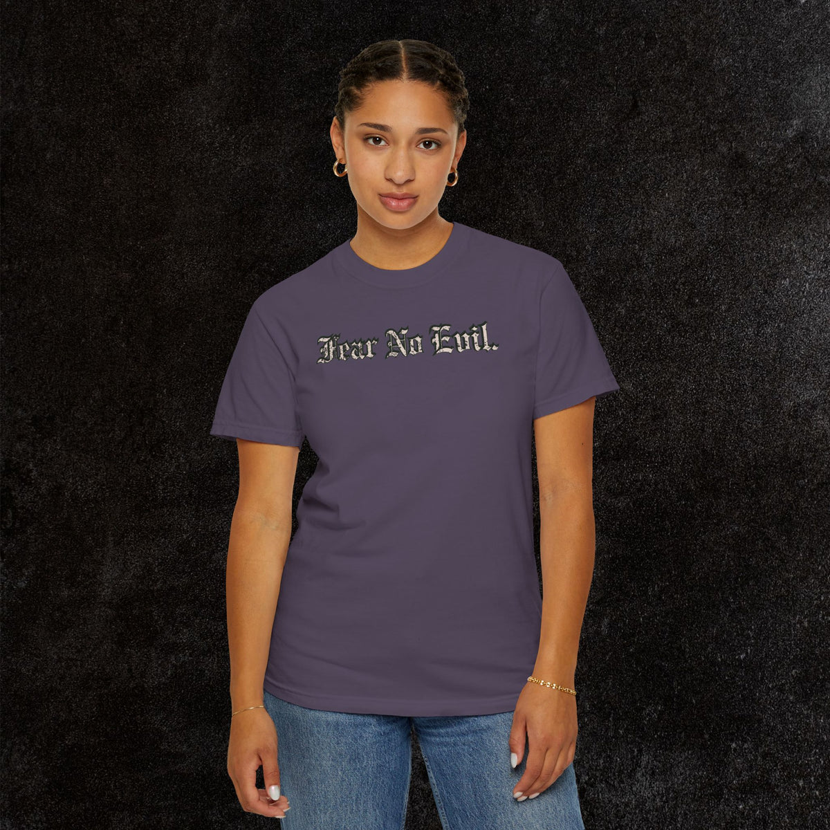 King Jesus Comfort Colors - Fear No Evil Graphic Tee | Psalm 23:4