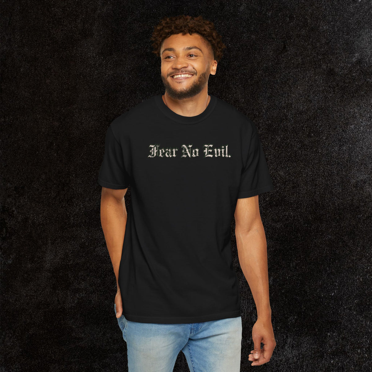 King Jesus Comfort Colors - Fear No Evil Graphic Tee | Psalm 23:4