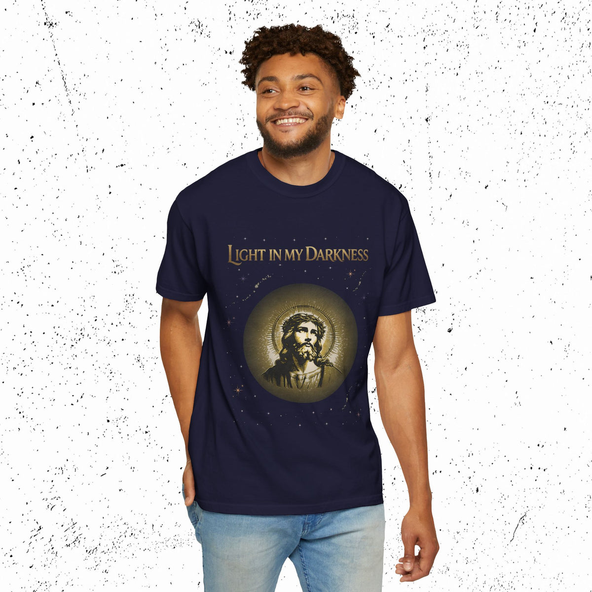 Comfort Colors Light in My Darkness Jesus Graphic Tee | John 1:5