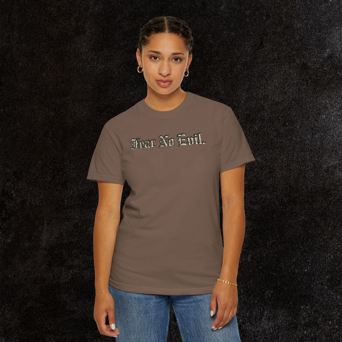King Jesus Comfort Colors - Fear No Evil Graphic Tee | Psalm 23:4