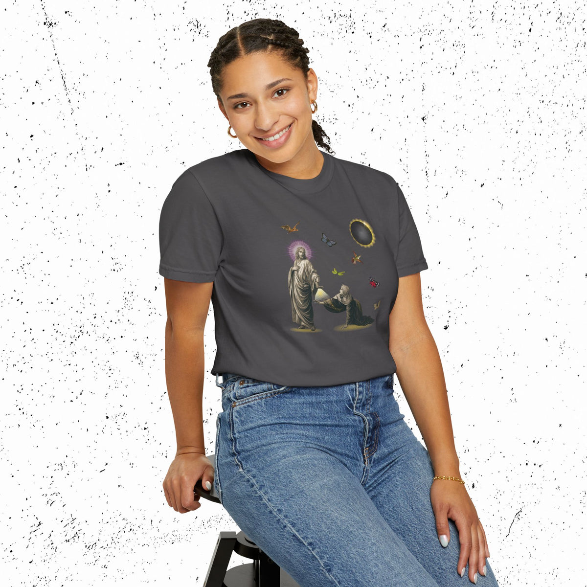 If I May But Touch the Hem Comfort Colors Graphic Tee | Mark 5:28